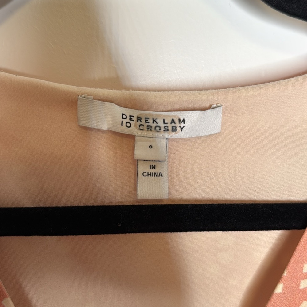 Derek Lam 10 Crosby 100% Silk Carnation V-Neck Dress‎ - 6 - Picture 6 of 12